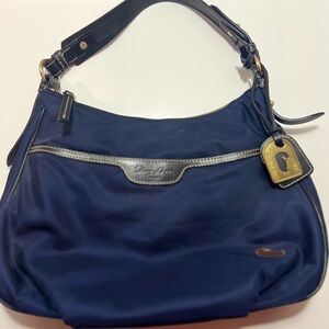 Dooney Bourke Women's Nylon Purse Satchel Navy